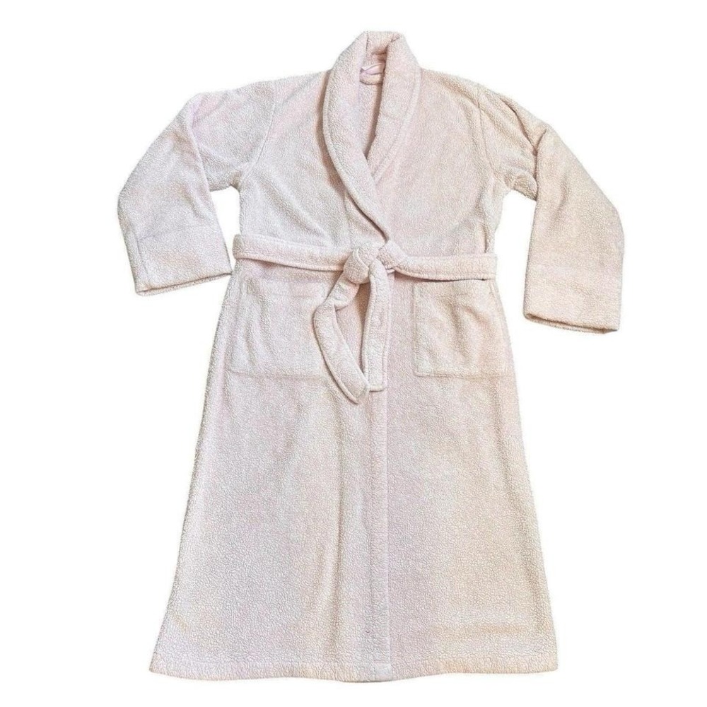 Bath‎ & Body Works Plush Light Pink Belted Robe Soft Warm Cozy Robe Size S/M